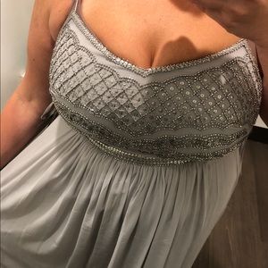 Adrianna Papell Beaded Chiffon Gown